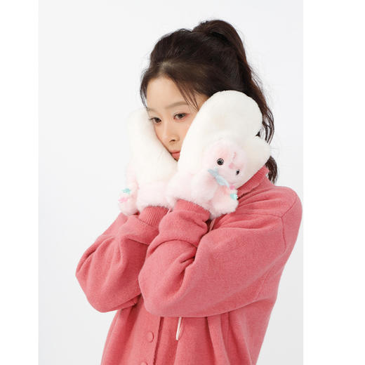 可挂脖腮红兔毛绒女包套手套纪念日百货门店同款164944964 商品图1