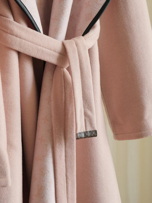 【只可换码，不退货】GY30-驴家干枯玫瑰粉小花长款秋冬新款羊毛大衣（SZX*MM） 商品图4