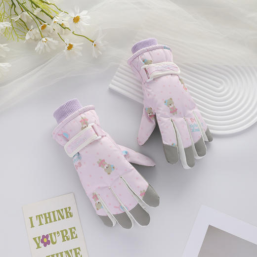 【YW】无忧购39元2双加绒加厚小熊防寒保暖骑行滑雪触屏防风手套（截单后3-5天发货) 商品图7