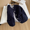 复古牛仔蓝！2025秋冬圆领棉服外套女加厚保暖双压线菱格棉衣开衫！ 商品缩略图2