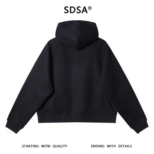 25204SDSA男士秋冬新款痞帅男装时尚简约烫钻拉链连帽针织卫衣外套百搭 商品图5