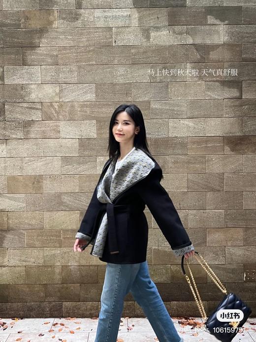 【只可换码，不退货】GY33-驴家黑双影双排扣短款羊毛秋冬大衣（SZX*MM） 商品图2