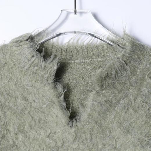 72376SDSA男士秋冬新款痞帅男装老钱风纯色V领毛衣百搭宽松套头上衣潮 商品图2