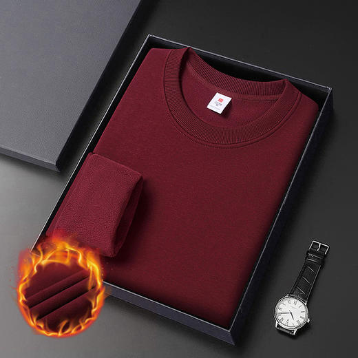 秋冬新款韩版长袖420g重磅男士卫衣打底衫圆领不起球不变形 商品图7