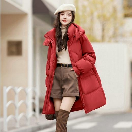白鸭绒加厚女中长款 宽松显气质潮流百搭羽绒服 HY-10 商品图3