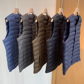 千呼万唤！老渠道！岛国单！2025好穿不钻绒圆领白鸭绒羽绒马甲男款