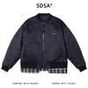 SDSA男士秋冬新款痞帅男装潮牌下摆拼接棒球领棉服百搭时尚外套 商品缩略图0