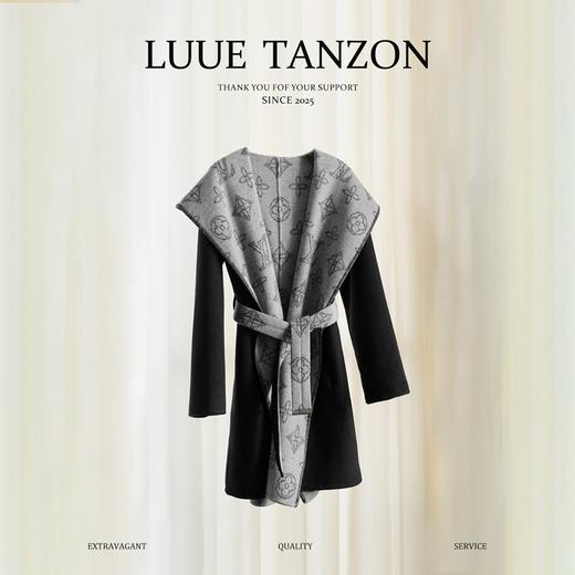 【只可换码，不退货】GY34-驴家金晨同款空心花长款秋冬经典款羊毛双面大衣（SZX*MM） 商品图0