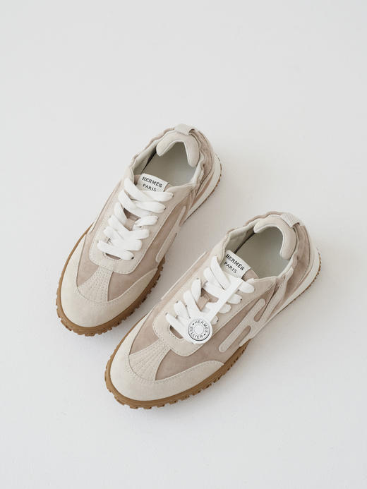 XX42-37码 HERMES爱马仕Jet皮革圆头系带德训鞋低帮生活休闲鞋女款（KS*MM） 商品图3