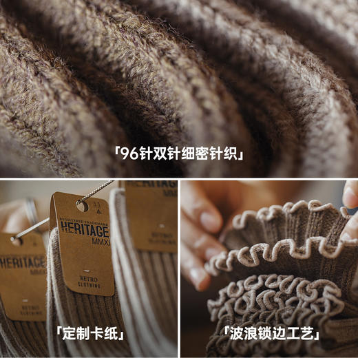 马登无指毛线手套加厚保暖露趾长款手臂袖套针织假袖子女士秋冬季 商品图2