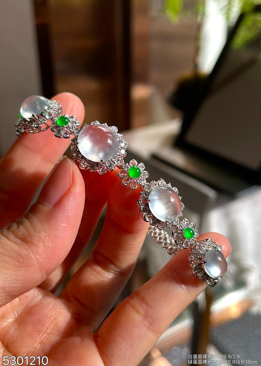 玻璃种蛋面手链  78999【5301210】 商品图2