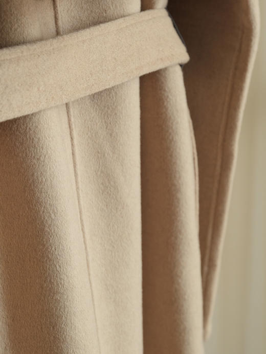 【只可换码，不退货】GY28-驴家柔沙色长款秋冬经典款羊毛大衣（SZX*MM） 商品图7