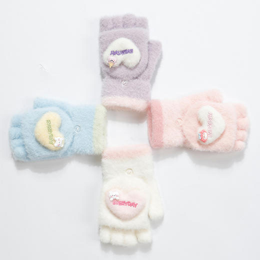 亲肤不扎针织大儿童翻盖手套纪念日百货门店同款165295863 商品图0