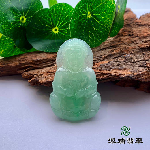 派瑞翡翠 翡翠观音 糯种 浅绿 商品图0