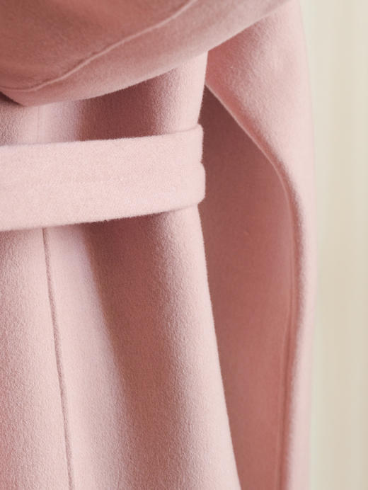 【只可换码，不退货】GY36-驴家干枯玫瑰粉小花短款秋冬新款羊毛大衣（SZX*MM） 商品图11