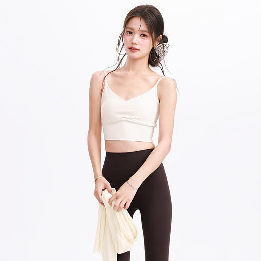 跃牌【禅语梵心】两件套网纱瑜伽服长袖跑步速干运动文胸一体杯健身舞蹈服上衣CX5727 商品图4