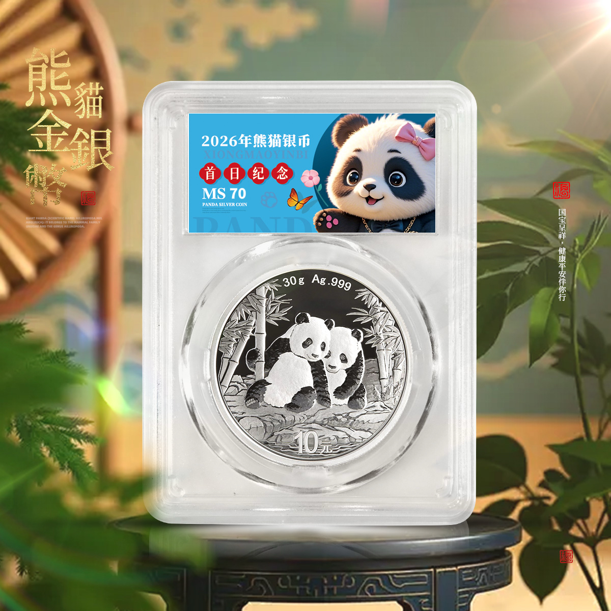 【首日纪念版】2026熊猫纪念币30g！70分！