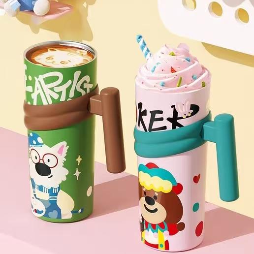 (包邮)花伴森Bablov吸管保温杯610ML戏团（三种颜色） 商品图1