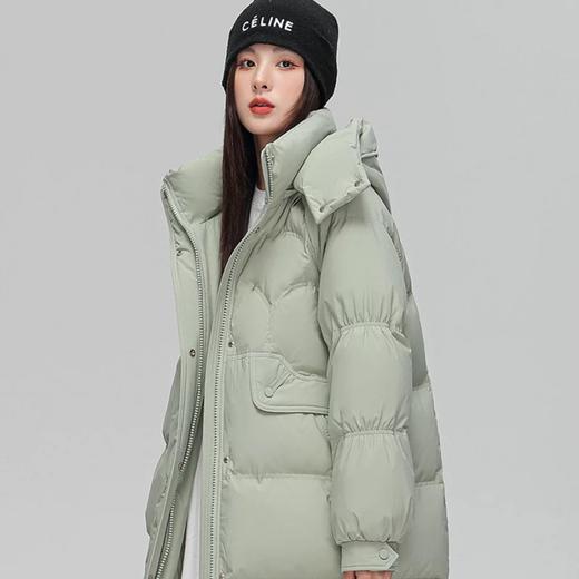 白鸭绒加厚女中长款 宽松显气质潮流百搭羽绒服 HY-10 商品图0