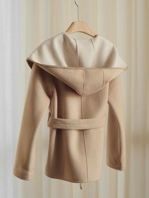 【只可换码，不退货】GY24-驴家驼色双面空心花短款秋冬羊毛大衣外套（SZX*MM） 商品图7