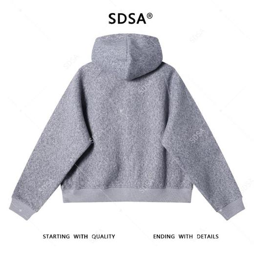 25204SDSA男士秋冬新款痞帅男装时尚简约烫钻拉链连帽针织卫衣外套百搭 商品图5