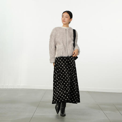 极简法式波点大摆裙半身裙-纪念日百货门店同款167043521 商品图3