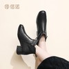 信诺妈妈棉鞋真皮时尚粗跟短靴女2025冬季新款中老年加绒保暖皮鞋5M519-15D 商品缩略图5