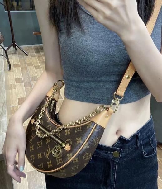 M81098-驴家 经典老花满印链条 月亮包 豌豆包（DG*MM） 商品图5