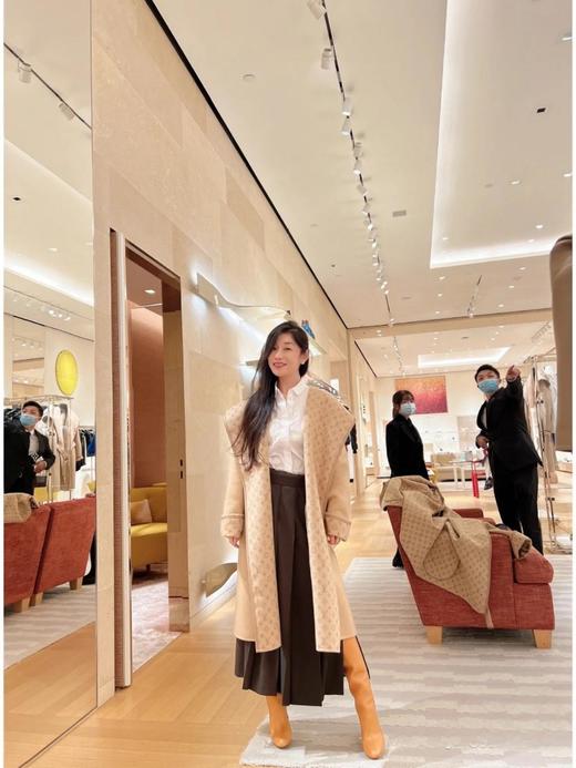 【只可换码，不退货】GY29-驴家驼色双面小花长款秋冬羊毛大衣外套（SZX*MM） 商品图2