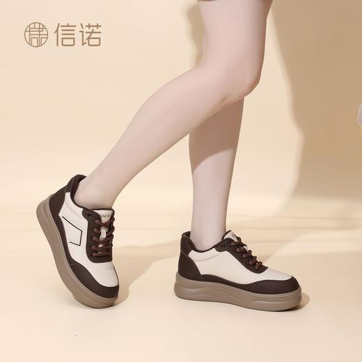 信诺妈妈鞋女软底舒适运动休闲鞋2025冬季新款中老年加绒保暖棉鞋5M653-11TD 商品图6