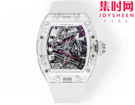 『水晶』理查德米勒 理查米尔全透明壳 推出 RM38-02 水晶 粉色主题镂空真陀飞轮腕表