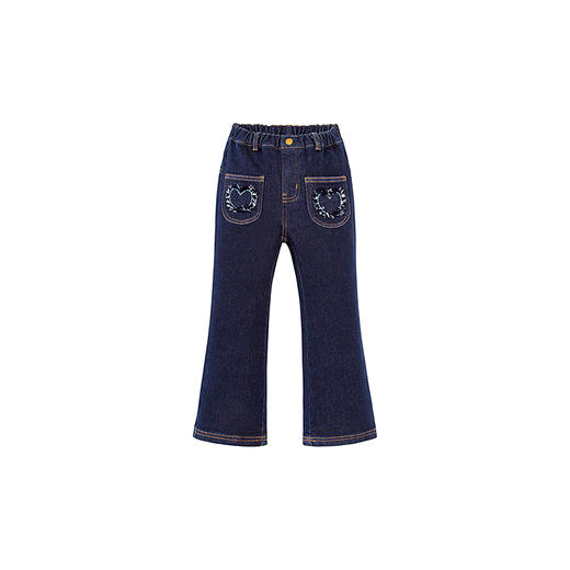 [软牛仔]迷你巴拉女童儿童微喇牛仔裤2025冬新品不易褪色裤子 商品图4