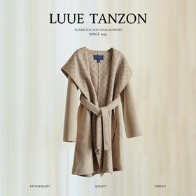 【只可换码，不退货】GY28-驴家柔沙色长款秋冬经典款羊毛大衣（SZX*MM）