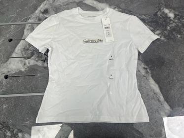 瑕疵Calvin Klein Jeans/CK 女士夏季修身版字母印花圆领休闲短袖T恤