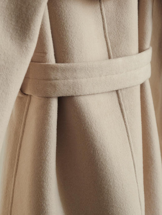 【只可换码，不退货】GY29-驴家驼色双面小花长款秋冬羊毛大衣外套（SZX*MM） 商品图9