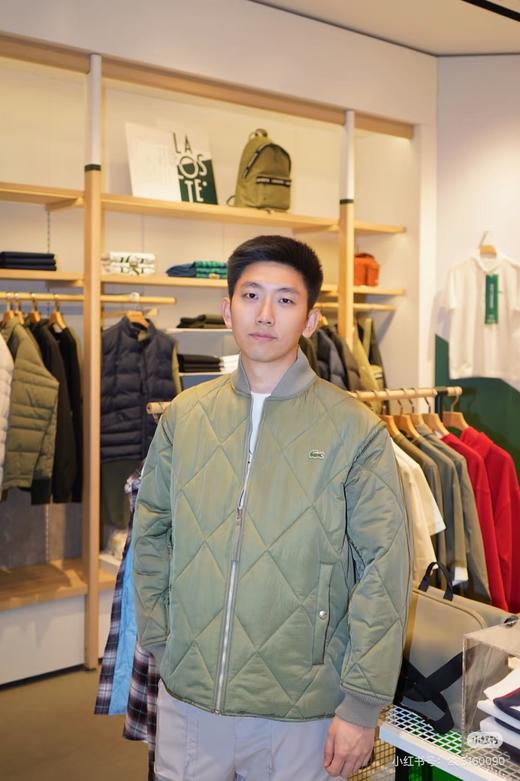 法国鳄鱼 王一博海报款！男女同款！王一博同款休闲保暖菱格棉服代购2800➕ 商品图0