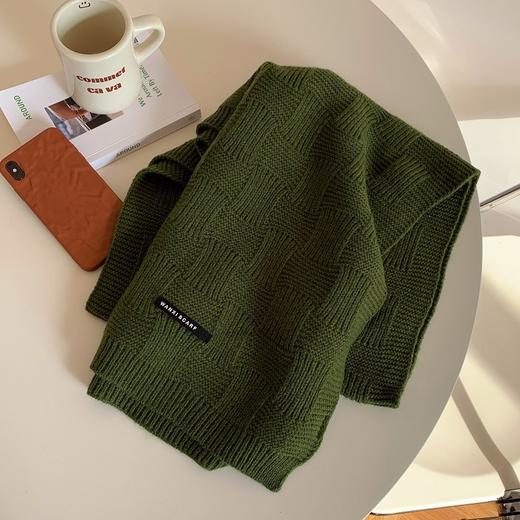 【时尚百搭❗️柔弹有型】围巾女2025新款冬季百搭高级感保暖加厚情侣毛线针织纯色围脖学生。ja 商品图4