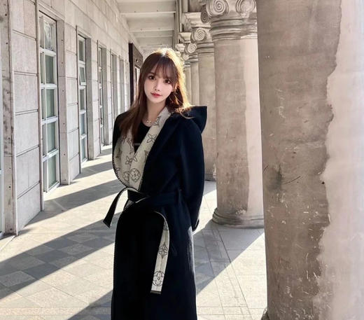 【只可换码，不退货】GY34-驴家金晨同款空心花长款秋冬经典款羊毛双面大衣（SZX*MM） 商品图5