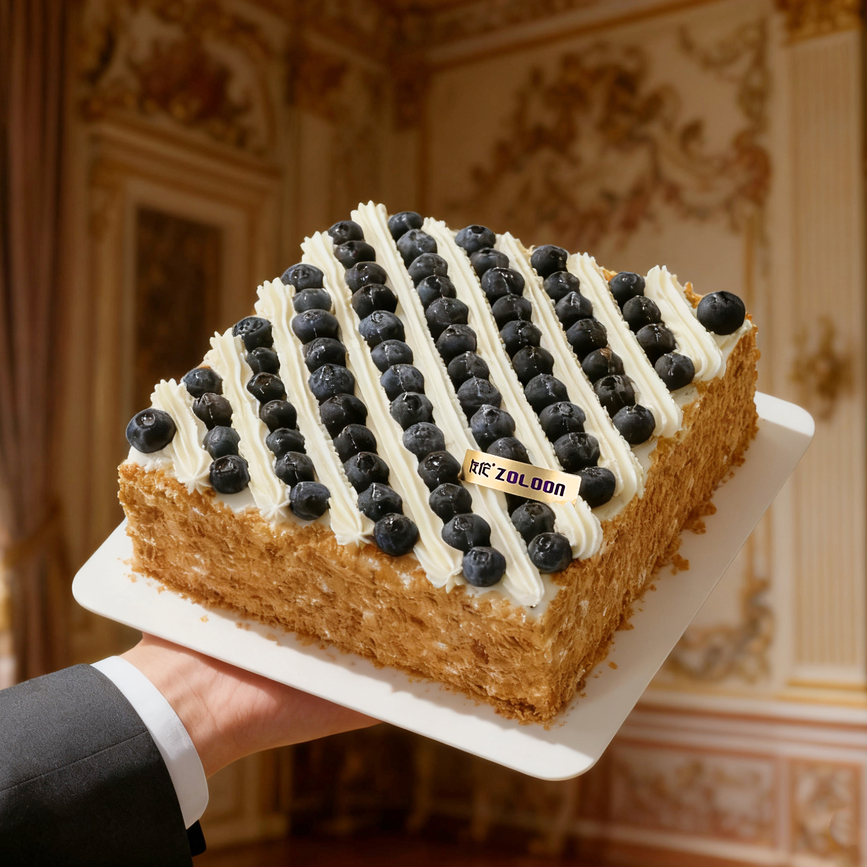 十年经典｜蓝莓骑士拿破仑 （欧洲皇室甜点 酥香脆滑）