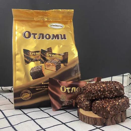俄罗斯进口阿孔特牌奥特巧克力味涂层威化饼干260g 商品图0