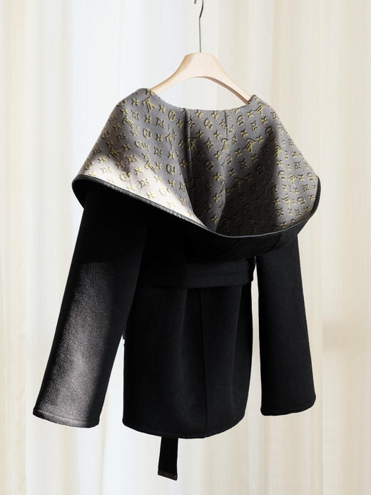 【只可换码，不退货】GY33-驴家黑双影双排扣短款羊毛秋冬大衣（SZX*MM） 商品图4