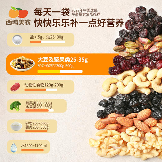 西域美农 每日坚果25g*10袋  酥脆 清甜 开袋即食 商品图6