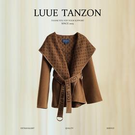 【只可换码，不退货】GY20-驴家焦糖美拉德色系小花短款羊毛秋冬羊毛大衣（SZX*MM）