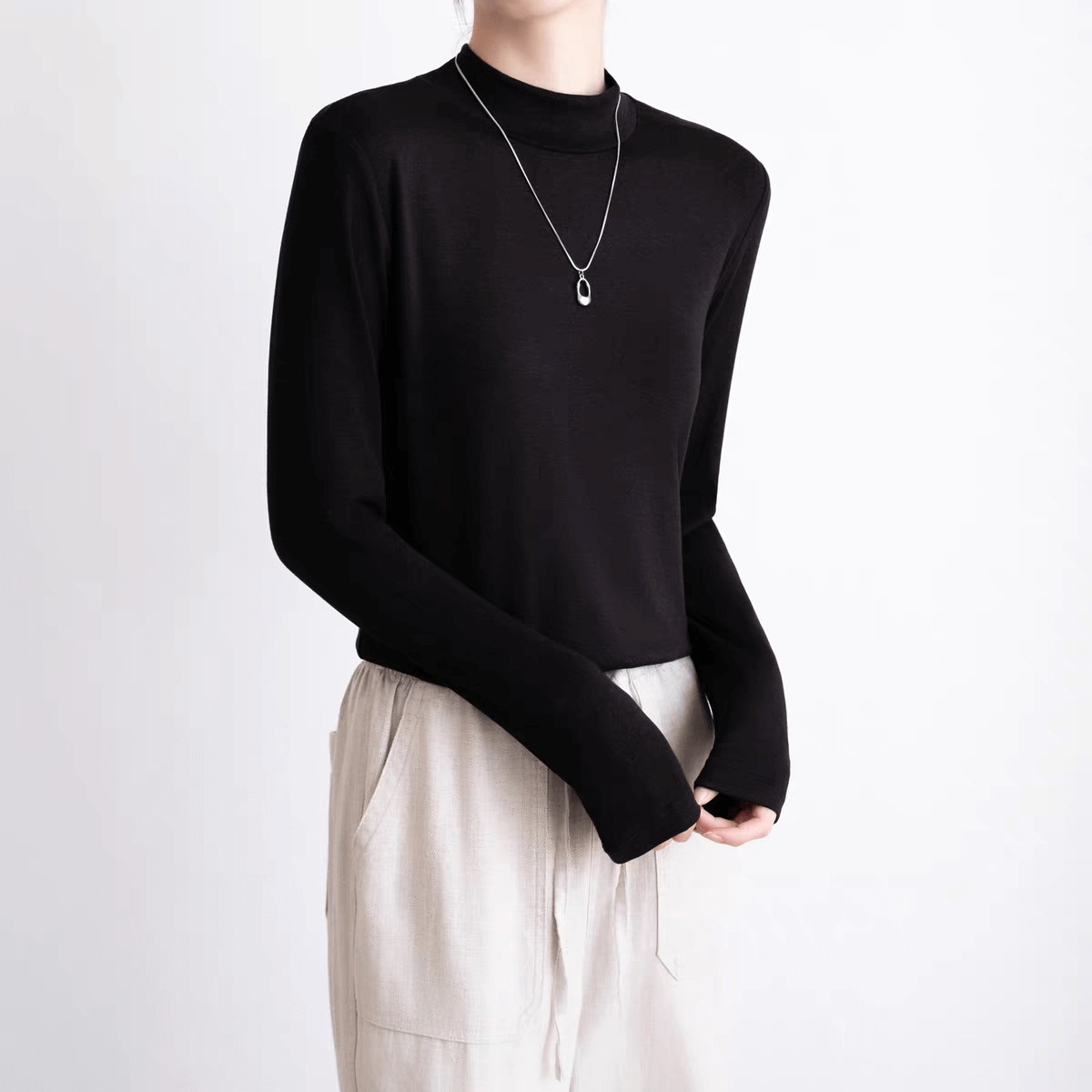 YW慕斯仿羊绒双面磨毛打底衣T恤(LH)(LD)-纪念日百货167944003