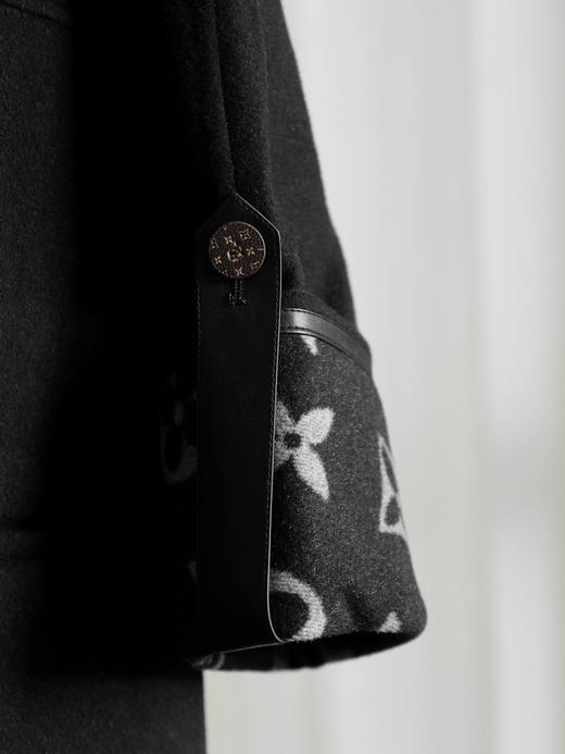【只可换码，不退货】GY37-驴家黑色中花衬衫款羊毛秋冬大衣（SZX*MM） 商品图10
