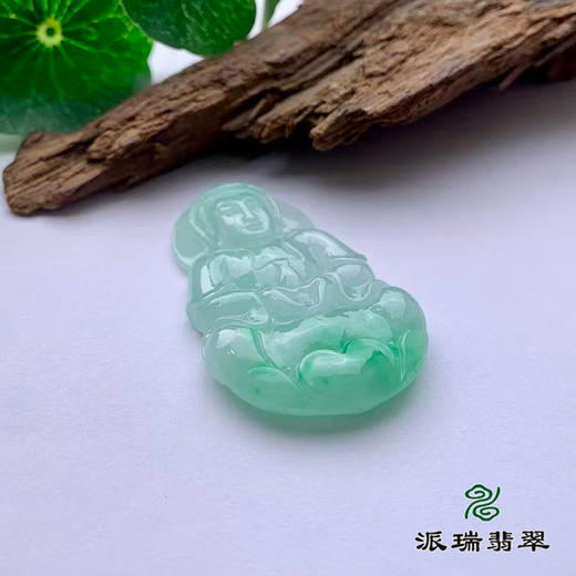 派瑞翡翠 翡翠观音 糯冰 浅绿 商品图3