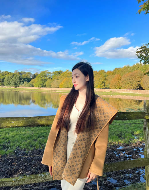 【只可换码，不退货】GY20-驴家焦糖美拉德色系小花短款羊毛秋冬羊毛大衣（SZX*MM） 商品图1