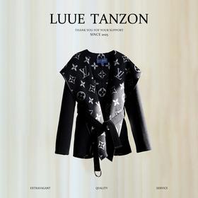 【只可换码，不退货】GY22-驴家黑白中花短款秋冬经典款羊毛大衣外套（SZX*MM）