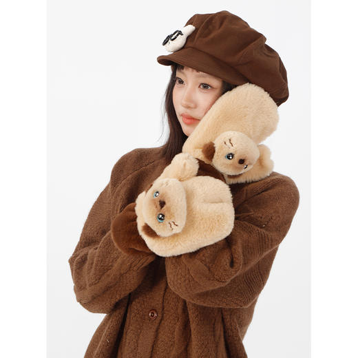 暹罗猫毛绒可挂脖女包套手套纪念日百货门店同款164944833 商品图1