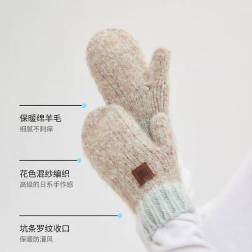 4楼Eubelle欧蓓 上森派系羊毛手套 女 冬保暖防风加厚 活动价：229.9元 商品图1